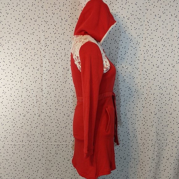 Jasmine & Ginger Red Long Hoodie - Size S - Picture 5 of 9